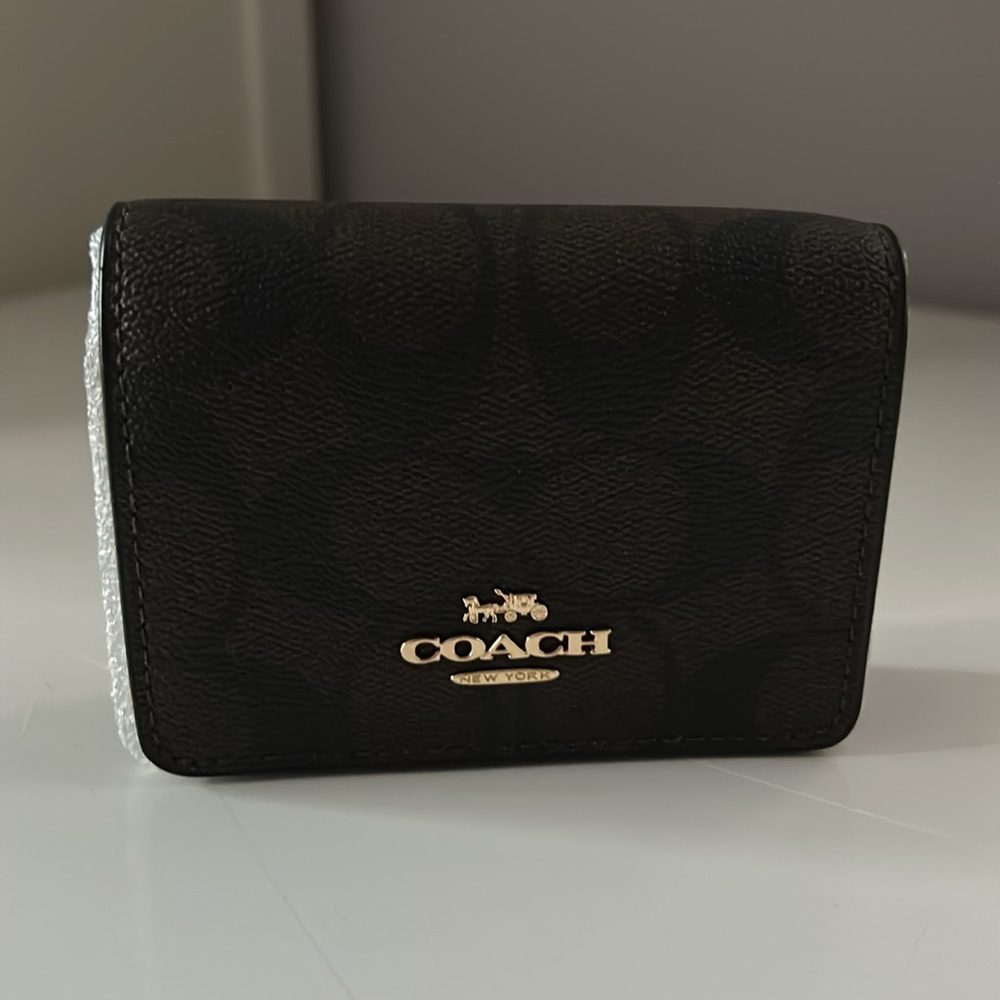 Coach Mini Wallet On A Chain In Signaure Canvas - Picture 2 of 6